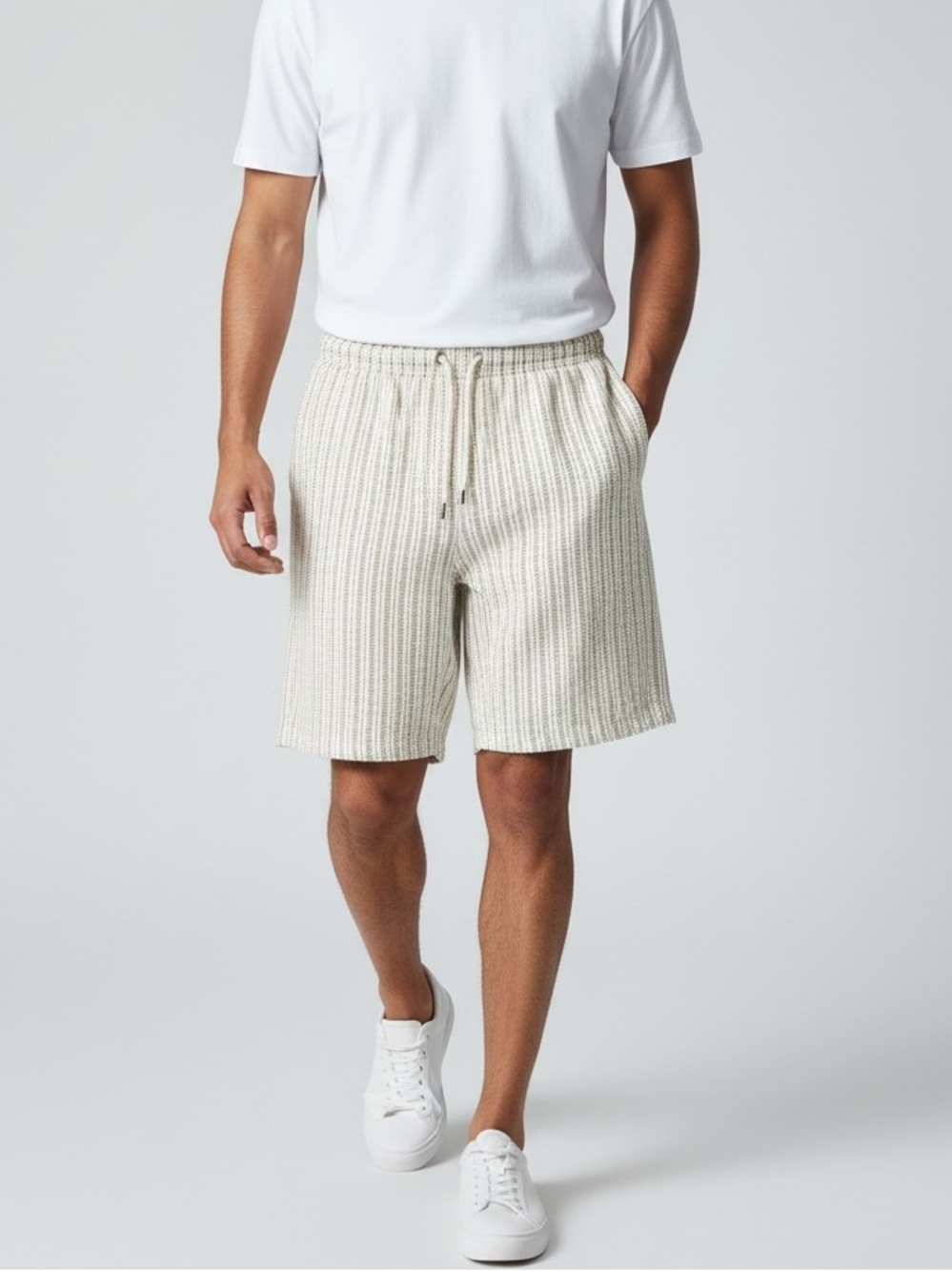 NWT DENIM & FLOWER Ricky Singh drawstring leisure shorts sz large new with tags